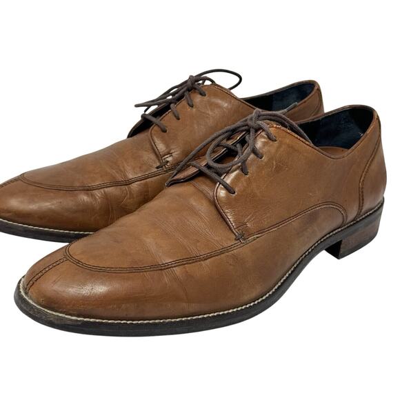 Cole Haan Grand OS Brown Leather Split Toe Oxford Dress Shoes - Picture 1 of 7